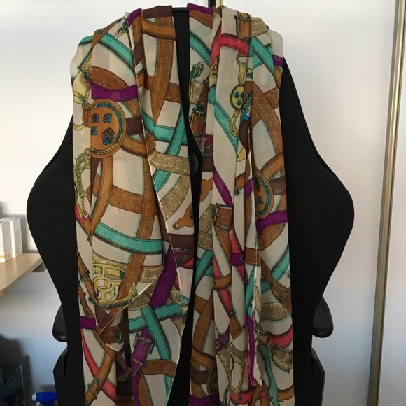 Colorful belts scarf - Picture 4 of 6